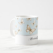 Blaue Himmel und Schmetterlinge  Kaffeetasse (Vorderseite Links)