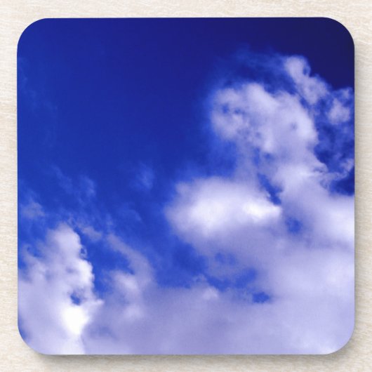 Blaue Himmel und weiße Wolken Getränkeuntersetzer (Vorderseite)