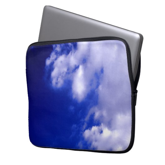 Blaue Himmel und weiße Wolken Laptopschutzhülle (Vorderseite Links)