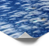 Blaue Himmel und weiße Wolken Poster (Ecke)