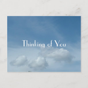 Blaue Himmel und weiße Wolken Postkarte. Postkarte