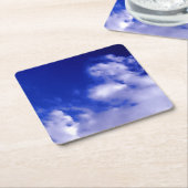 Blaue Himmel und weiße Wolken Rechteckiger Pappuntersetzer (angewinkelt)