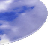 Blaue Himmel und weiße Wolken Schneidebrett (Ecke)