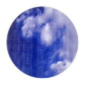 Blaue Himmel und weiße Wolken Schneidebrett (Vorderseite)