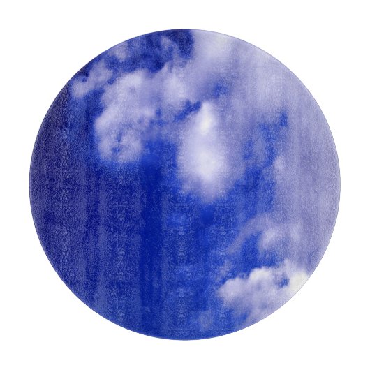 Blaue Himmel und weiße Wolken Schneidebrett (Vorderseite)