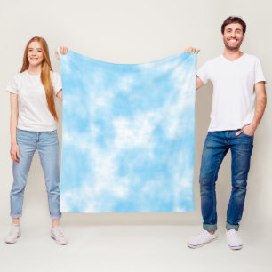 Blaue Himmel- und Wolkenkunst individuell Fleecedecke