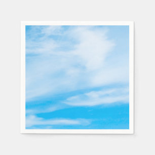 Blaue Himmel Weiße Wolken Vorlage Elegant Modern Serviette