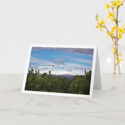 Blaue Himmelsberge Landschaft Karte (Gelbe Blume)