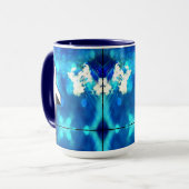 Blaue Himmelsblume Keramik Tasse (Vorderseite Links)