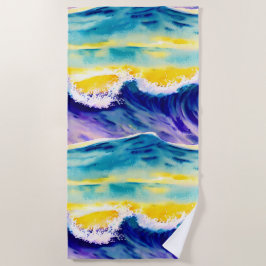 Blaue Himmelsfarbe Sommerzeit Urlaub Strandtuch