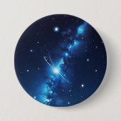 Blaue Himmelsgalaxie Button (Vorderseite)