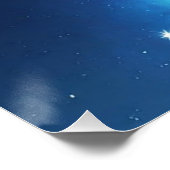 Blaue Himmelsgalaxie Poster (Ecke)