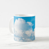 Blaue Himmelshinterwolken weiß Kaffeetasse (Vorderseite Links)
