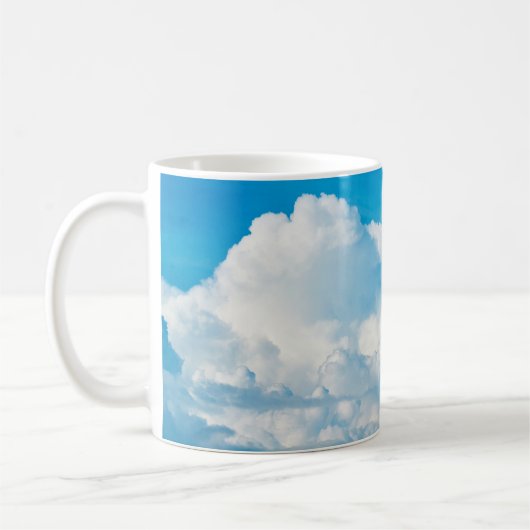 Blaue Himmelshinterwolken weiß Kaffeetasse (Links)