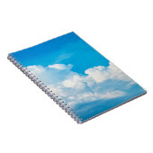 Blaue Himmelshinterwolken weiß Notizblock (Rechte Seite)