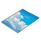 Blaue Himmelshinterwolken weiß Notizblock (Linke Seite)