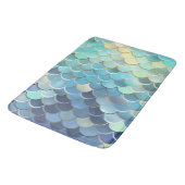 Blaue Himmelskugel Muster Golden Badematte (Schrägansicht)