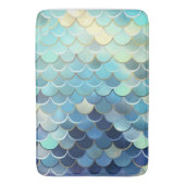 Blaue Himmelskugel Muster Golden Badematte (Vorderseite Vertikal)