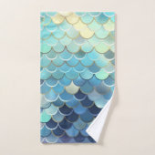 Blaue Himmelskugel Muster Golden Badhandtuch Set (Handtuch)