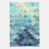 Blaue Himmelskugel Muster Golden Geschirrtuch (Vertikal)