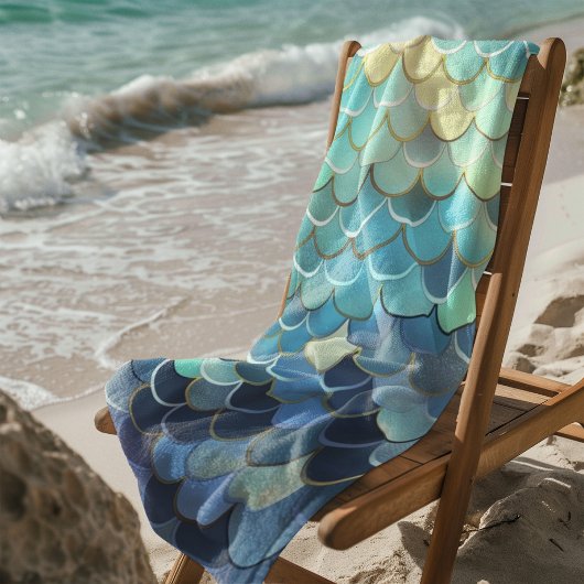 Blaue Himmelskugel Muster Golden Strandtuch