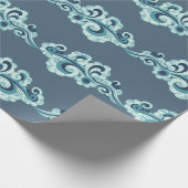 Blaue Himmelswolken, chinesisches Motiv für das ne Geschenkpapier (Ecke)