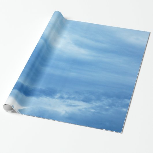 Blaue Himmelswolken Hintergrund Himmel Geschenkpapier (Ungerollt)