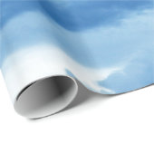 Blaue Himmelswolken Hintergrund Himmel Geschenkpapier (Rolleneckpunkt)