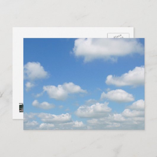 Blaue Himmelswolken Postkarte (Vorne/Hinten)