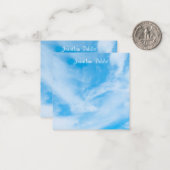 Blaue Himmelswolken-Vorlage für kalligraphische Sk Mitteilungskarte (Vorderseite/Rückseite Beispiel)