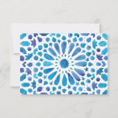 Blaue Hochzeit am Mittelmeer RSVP Karte (Rückseite)