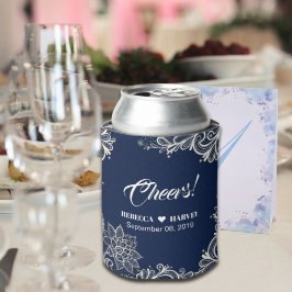 Blaue Hochzeit am Strand Dosenkühler