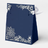 Blaue Hochzeit am Strand Geschenkschachtel (Rückseite)