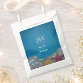Blaue Hochzeit am Strand Geschenktütchen (Ausgeschnitten)