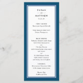 Blaue Hochzeit an der Grenze Menükarte (Vorderseite)