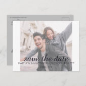 Blaue Hochzeit Ankündigungspostkarte (Vorne/Hinten)