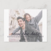 Blaue Hochzeit Ankündigungspostkarte (Vorderseite)