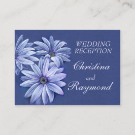 Blaue Hochzeit daisy Art Info-Karte Begleitkarte