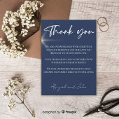 Blaue Hochzeit Dankeskarte