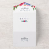 Blaue Hochzeit der Blume All In One Einladung (Außenbereich)