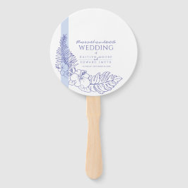 Blaue Hochzeit der Botanica Line Fächer