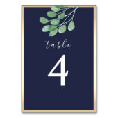 Blaue Hochzeit der botanischen Marine Tischnummer (Rückseite)