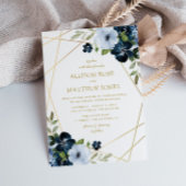 Blaue Hochzeit der Goldmedaille Einladung