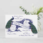 Blaue Hochzeit der Marine Einladung (Stehend Vorderseite)