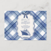 Blaue Hochzeit der Nautik Begleitkarte (Vorderseite)