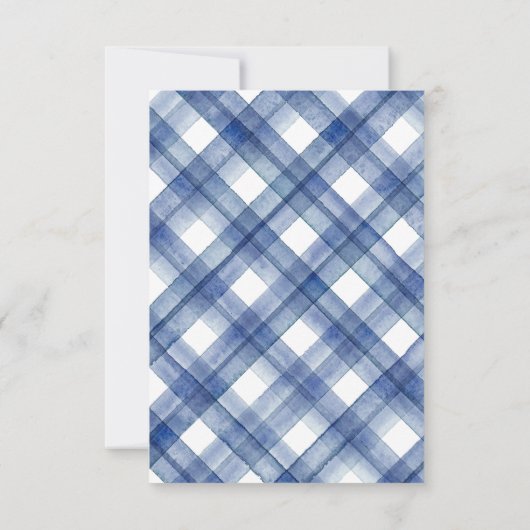 Blaue Hochzeit der Nautik RSVP Karte (Rückseite)