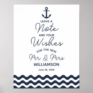 Blaue Hochzeit der Nautischen Marine Verlasse ein  Poster