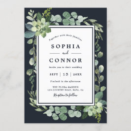 Blaue Hochzeit der Navy in der Nacht Einladung