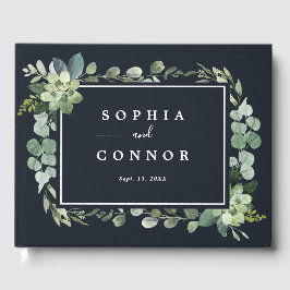 Blaue Hochzeit der Navy in der Nacht Gästebuch