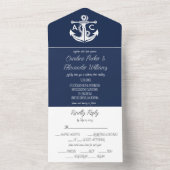 Blaue Hochzeit der Seestreitkräfte All In One Einladung (Innen Boden)